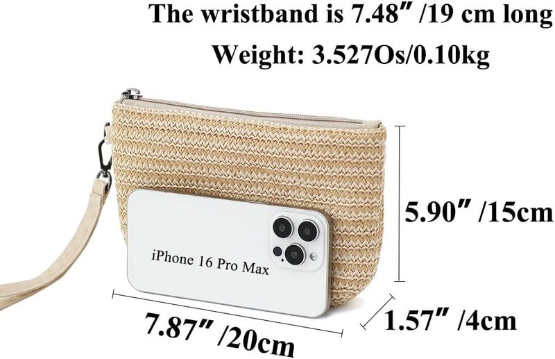BBORGDC Small Wristlet Wallets for Women, Zip Clutch Bag with Wristlet Pouch, 3-Zipper Original Design - Image 2